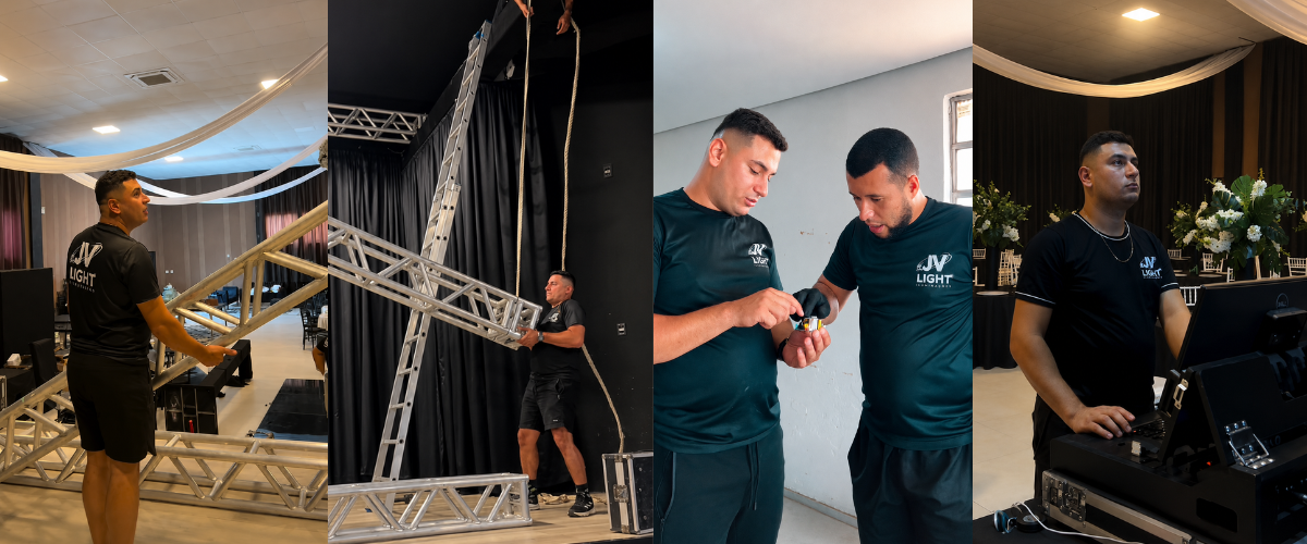 Praticáveis, grids e equipamentos JV LIGHT
